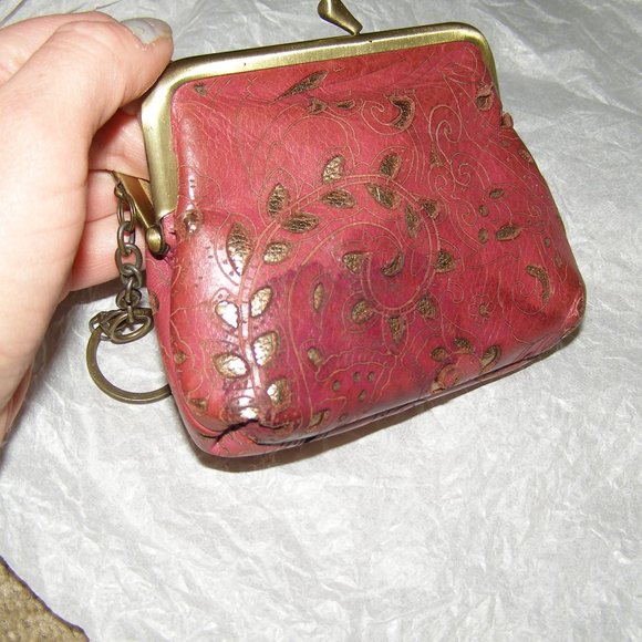 Cute Patricia Nash Leather Coin purse Key Chain - Picture 11 of 13